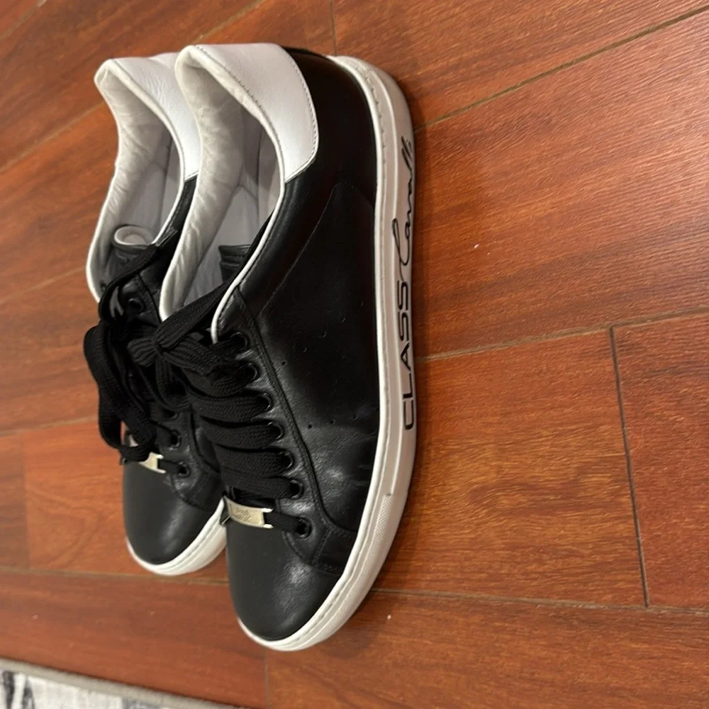 Cavalli Class Black and White Sneakers - Picture 3 of 3